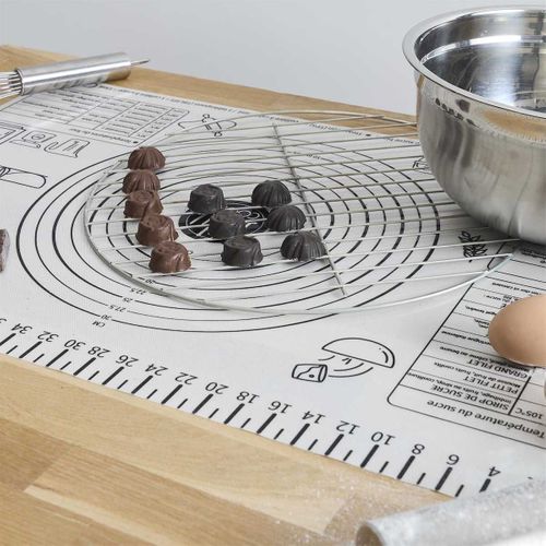 Tapis à Pâtisserie Anti-adhésif Avec Graduation 60x40 Cm -