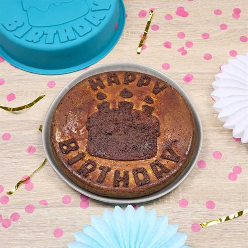 Moule à Gâteau En Silicone Empreinte Texte "happy Birthday" 12 Parts -