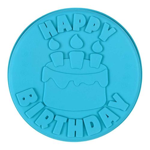 Moule à Gâteau En Silicone Empreinte Texte "happy Birthday" 12 Parts -