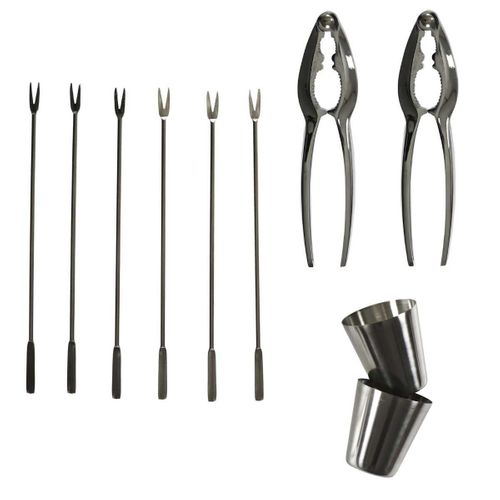 Coffret à Crustacés 10 Pièces En Acier Inoxydable -