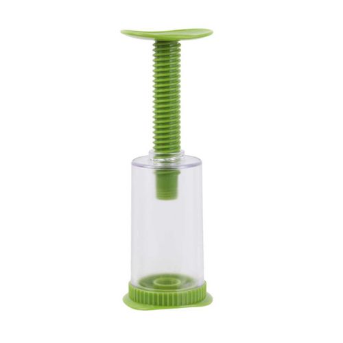 Moulin Distributeur à Herbe Aromatiques En Plastique Vert Et Transparent -