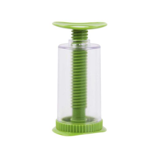 Moulin Distributeur à Herbe Aromatiques En Plastique Vert Et Transparent -