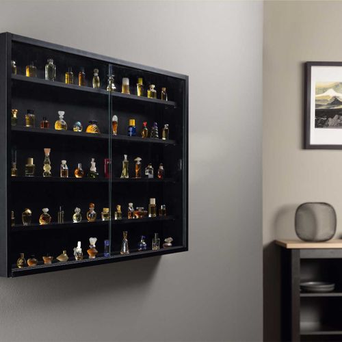 Vitrine Murale 5 Compartiments Noire - Collect