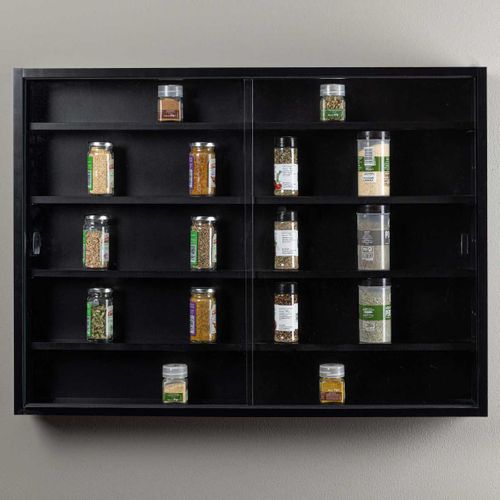 Vitrine Murale 5 Compartiments Noire - Collect