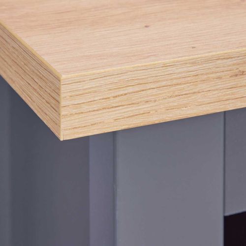 Rangement De Cuisine Pour Bouteilles Anthracite Et Plateau Effet Bois - Kenny