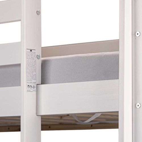 Lit Superposé Laqué Blanc 2 Couchages 90x200cm - Alicia