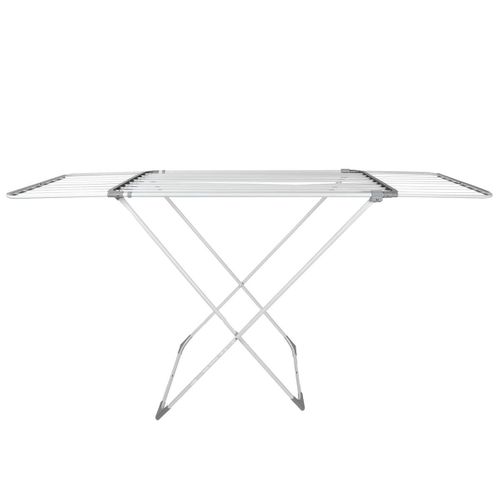 Etendoir à Linge Extensible 15 Mètre D'étendage En Métal Et Plastique Blanc -