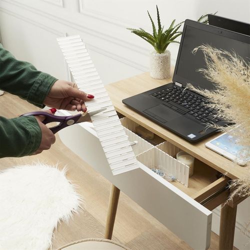 Set De 6 Séparateurs De Tiroir Modulables Blancs -