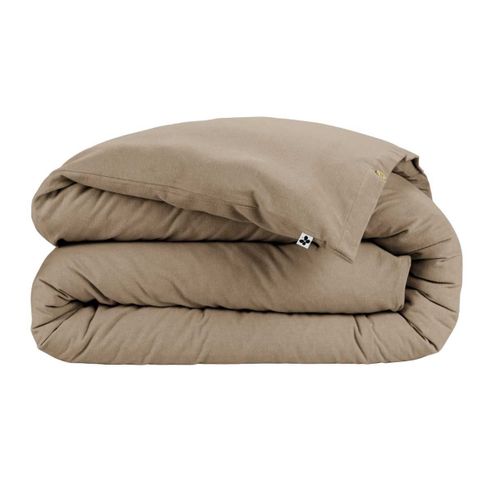 Housse De Couette 260x240 Cm  En Flanelle De Coton Coloris Ficelle - Hedda