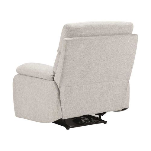 Fauteuil Relax Électrique Tissu Polyester Gris Clair - Miguel