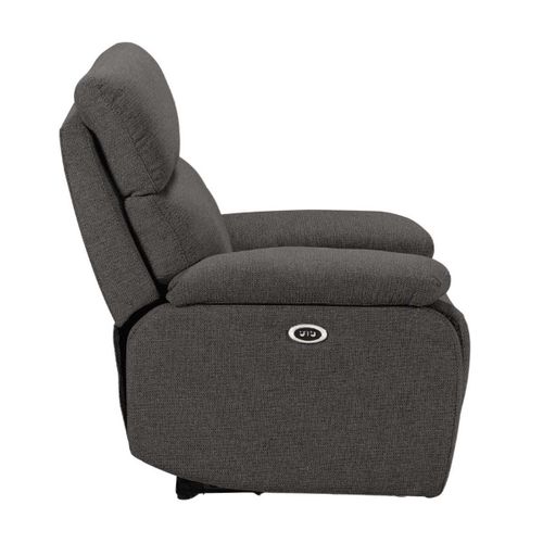 Fauteuil Relax Électrique Tissu Polyester Gris Foncé - Miguel