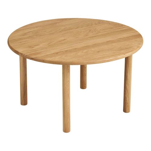 Table Basse Ronde D.70cm Plateau Et Pieds En Chêne Naturel - Josette