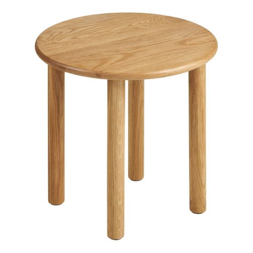 Table D'appoint Ronde Ø40cm Plateau Et Pieds En Chêne Naturel - Josette