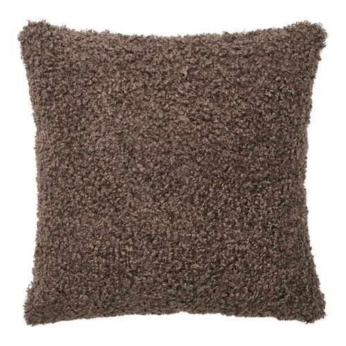Coussin Déco Carré Bouclettes Marron - Buklet