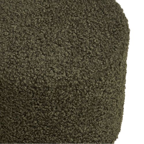 Pouf Rond Ø34cm En Tissu Bouclé Coloris Vert - Bubbel