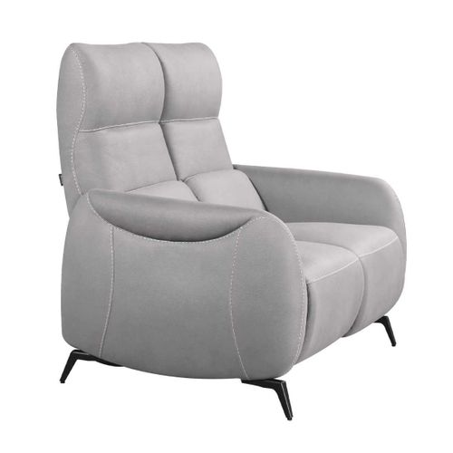 Canapé 2 Places Fixe Tissu Micro Peau Ultra Doux Gris Clair - Smalk