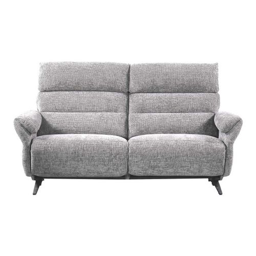 Canapé 3 Places Relax Électrique Tissu Maillé Ultra Doux Gris - Lama