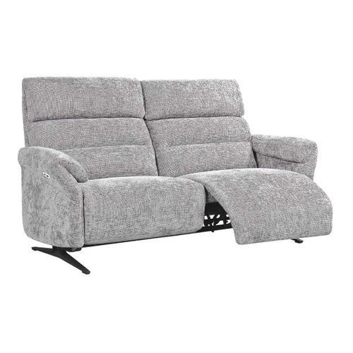 Canapé 3 Places Relax Électrique Tissu Maillé Ultra Doux Gris - Lama