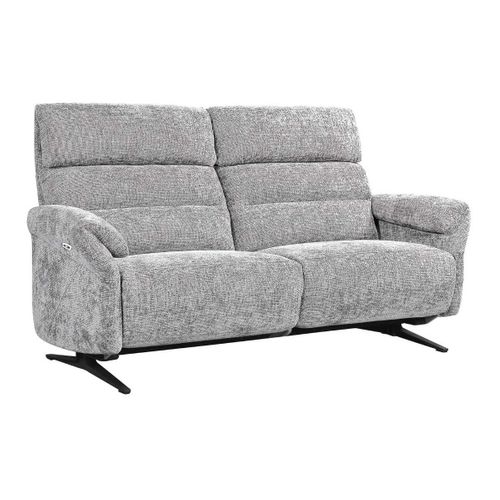 Canapé 3 Places Relax Électrique Tissu Maillé Ultra Doux Gris - Lama