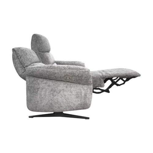 Canapé 3 Places Relax Électrique Tissu Maillé Ultra Doux Gris - Lama