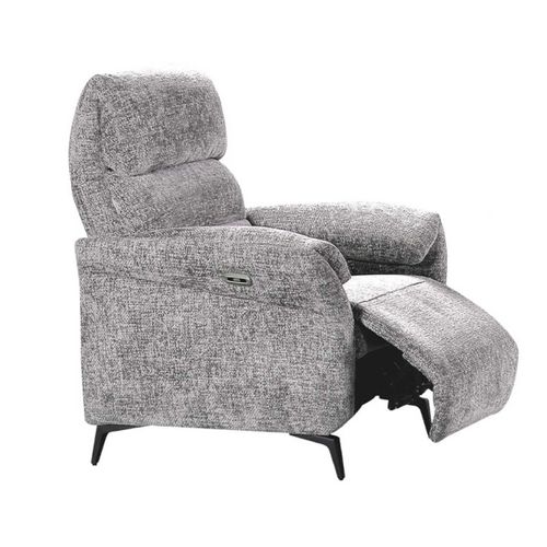Fauteuil Relax Électrique Tissu Maillé Ultra Doux Gris - Lama