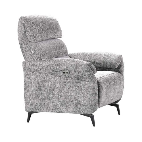 Fauteuil Relax Électrique Tissu Maillé Ultra Doux Gris - Lama