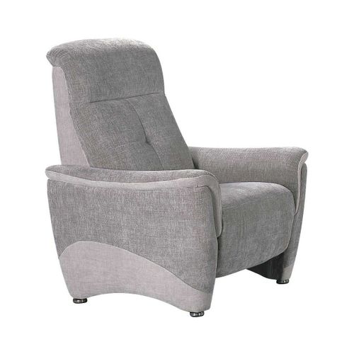 Fauteuil Fixe Tissu Maillé Ultra Doux Bicolore Gris - Austral