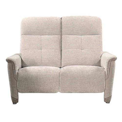 Canapé 2 Places Fixe Tissu Maillé Ultra Doux Bicolore Beige - Austral