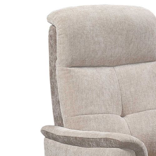 Fauteuil Fixe Tissu Maillé Ultra Doux Bicolore Beige - Austral