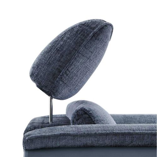 Fauteuil Relax Électrique Bi-matière Tissu Chenillé Et Pvc Bleu - Celeste