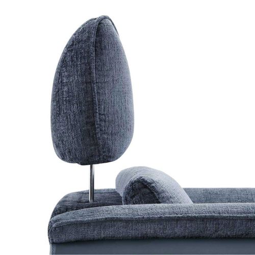 Fauteuil Relax Électrique Bi-matière Tissu Chenillé Et Pvc Bleu - Celeste
