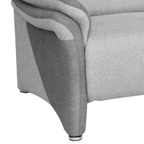 Canapé 2 Places Fixe Tissu Polyester Gris Clair Et Gris Foncé - Nadir