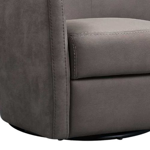 Fauteuil Cabriolet Pivotant 360° Tissu Micro Peau Brun Taupe - Ginko