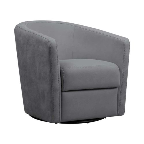 Fauteuil Cabriolet Pivotant 360° Tissu Micro Peau Gris Foncé - Ginko