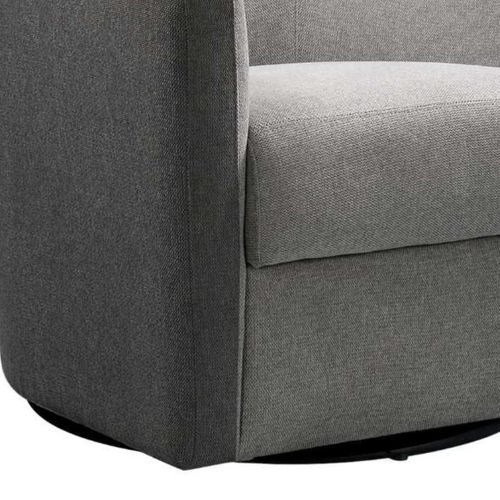Fauteuil Cabriolet Pivotant 360° Tissu Polyester Gris Clair Et Gris Foncé - Ginko