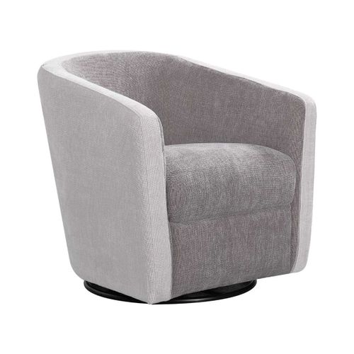 Fauteuil Cabriolet Pivotant 360° Tissu Maillé Gris Foncé Et Gris Clair - Ginko