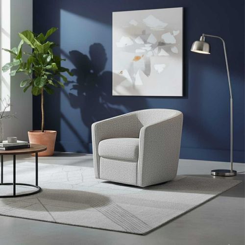 Fauteuil Cabriolet Pivotant 360° Tissu Maillé Gris Galet - Ginko