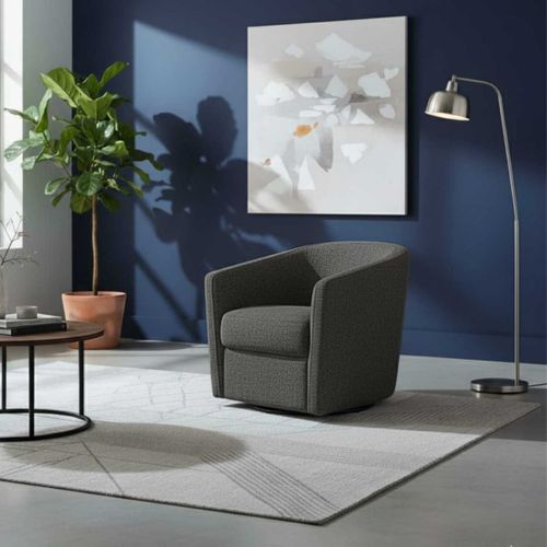 Fauteuil Cabriolet Pivotant 360° Tissu Maillé Gris Carbone - Ginko
