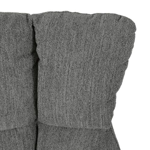 Fauteuil Pivotant Grand Confort En Tissu Chenillé Gris Piètement Métal Laqué Noir - Linette