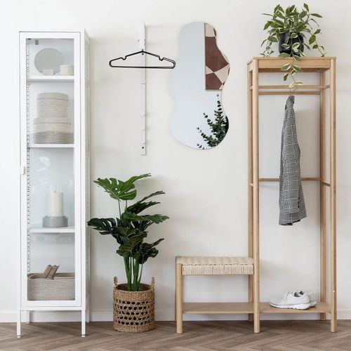 Meuble D'entrée Penderie Avec Etagères à Chaussure Et Assise En Bambou - Wicker