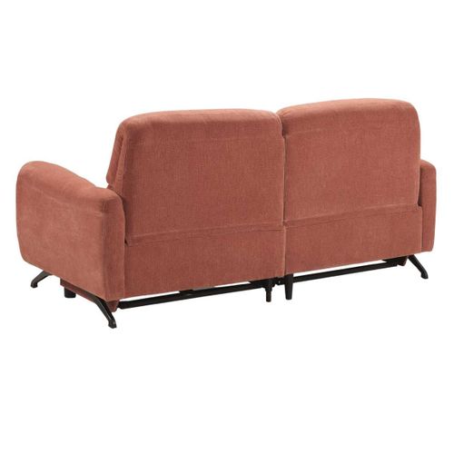 Canapé Relax Électrique 3 Places Tissu Polyester Terracotta - Malko
