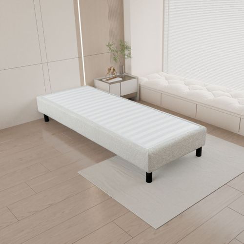 Sommier Tapissier Démontable 90x190cm Bouclette Crème - Tapikit