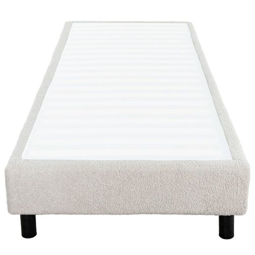 Sommier Tapissier Démontable 90x190cm Bouclette Crème - Tapikit