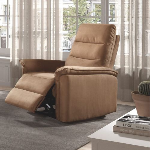 Fauteuil Relax Électrique En Tissu Polyester Marron Glacé - Rhoday