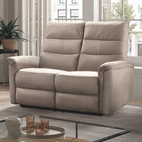 Canapé 2 Places Fixe En Tissu Polyester Gris - Rhoday