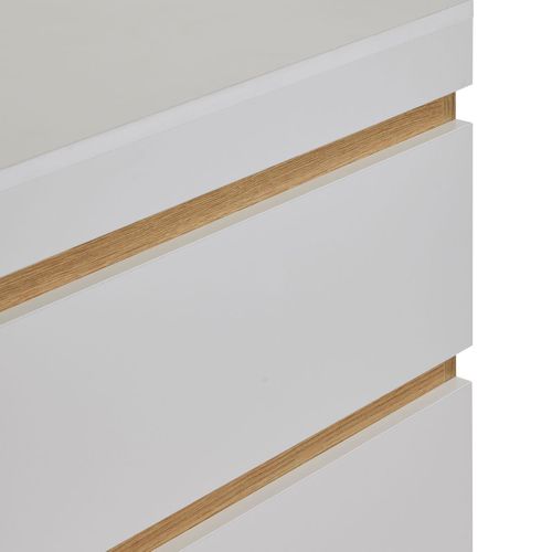 Ensemble Meuble De Cuisine + Ilot Finition Blanc Et Bois - Dualis