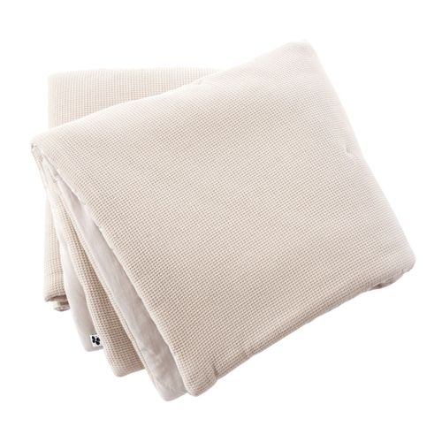 Chemin De Lit 90x200cm En Coton Nid D'abeille Coloris Pampa - Almara