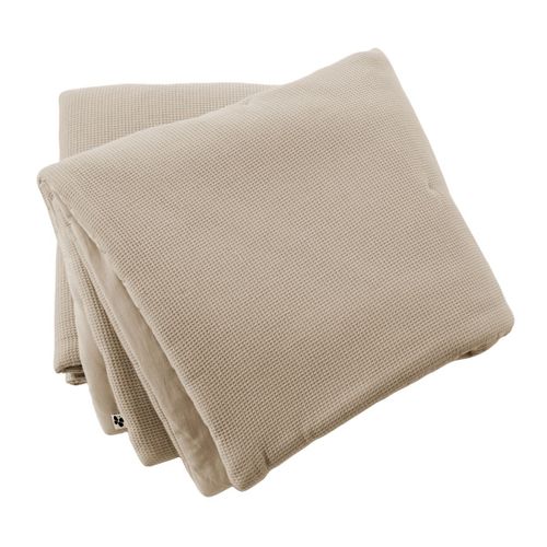 Chemin De Lit 90x200cm En Coton Nid D'abeille Coloris Ficelle - Almara