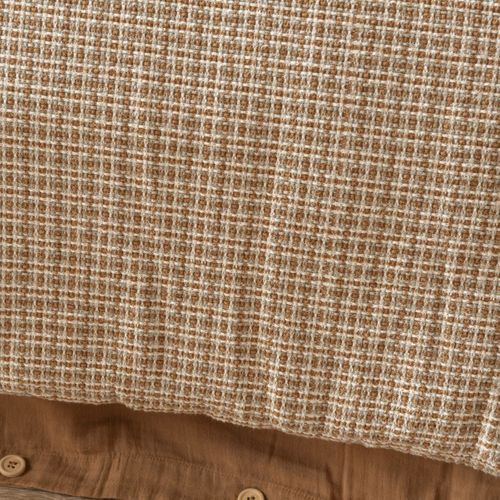 Chemin De Lit 90x200cm Coton Tissage Texturé Coloris Beige Et Blanc - Antoine