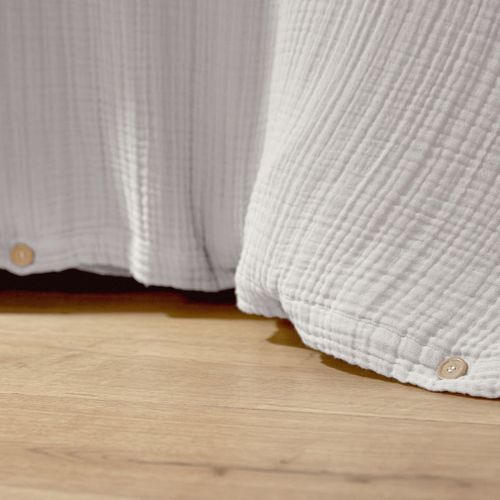 Housse De Couette 240x220cm Gaze De Coton Coloris Chantilly - Inalia